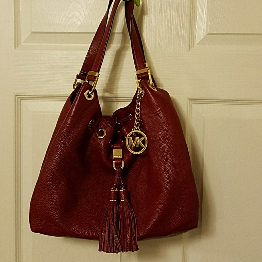 Red leather Michael Kors bag